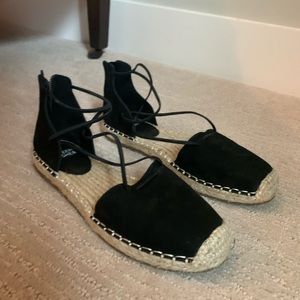 NEW Eileen Fisher LACE LEATHER ESPADRILLE shoe